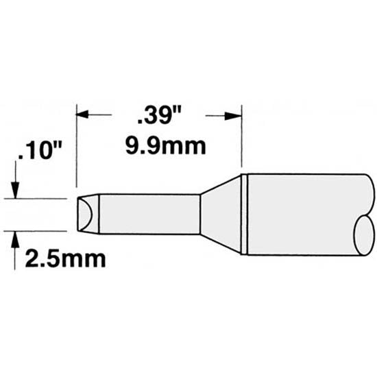 Metcal Cartridge Chisel 2.5mm (0.1 In) 90DEG