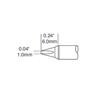 Metcal Cartridge Chisel Power 1mm (0.039 In)