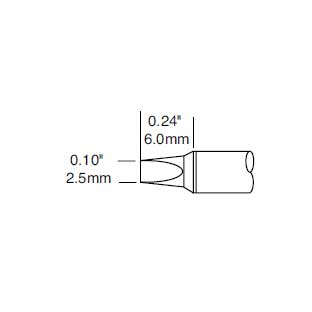 Metcal Cartridge Chisel Power 2.5mm (0.098 In)