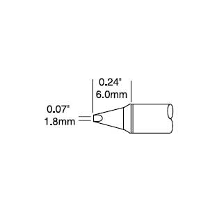 Metcal Cartridge Chisel Power 1.78mm (0.07 In)