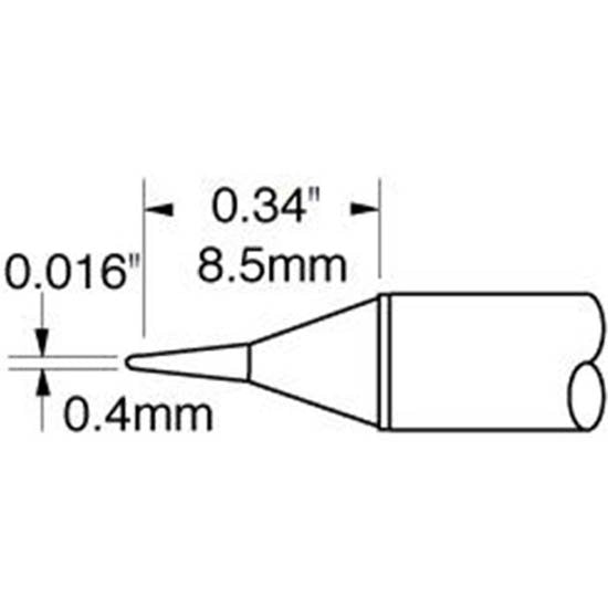 Metcal Cartridge, Conical , 0.4mm (0.16 In) LL