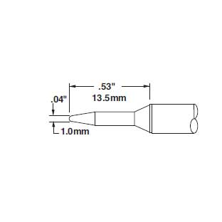 Metcal Cartridge, Conical, 1.0mm (0.04