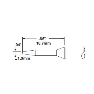 Metcal Cartridge Conical Long 1mm (0.04In)