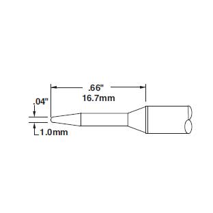 Metcal Cartridge Conical Long 1mm (0.04 In)