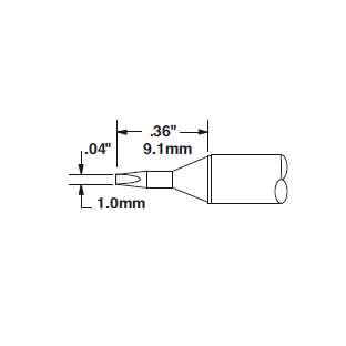 Metcal Cartridge Chisel 1mm (0.04 In) 30DEG
