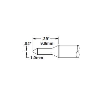 Metcal Cartridge, Conical , 1mm (0.04 In)