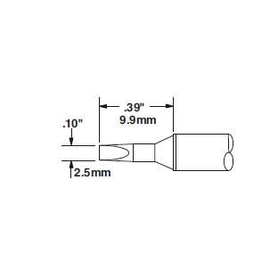 Metcal Cartridge, Chisel 30 Deg, 2.5mm (.1