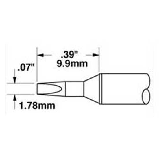 Metcal Cartridge Chisel 1.8mm X 10mm Lg 30Deg