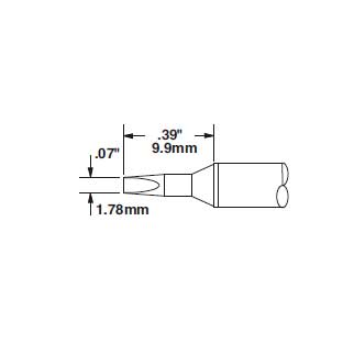 Metcal Cartridge, Chisel 30 Deg, 1.78mm (.07
