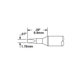 Metcal Cartridge Chisel 1.78mm (0.07 In) 30DEG