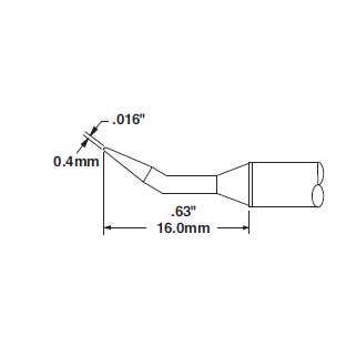 Metcal Cartridge Conical Bent 0.4mm (0.016 In) 30DEG