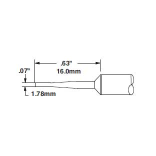 Metcal Special Build Chisel Long Reach 1.78mm (0.07