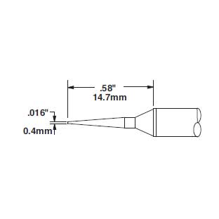 Metcal Cartridge, Conical , 0.44mm (.016