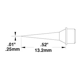 Metcal Cartridge, Conical, 0.25mm (0.01