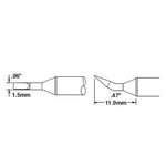 Metcal Cartridge, Chisel Bent 30 Deg, 1.5mm (0.06