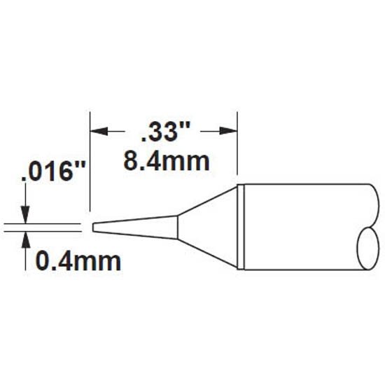 Metcal Cartridge Conical 0.4mm (0.016 In)