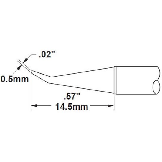 Metcal Cartridge Conical Bent 0.5mm (0.02 In) 30DEG