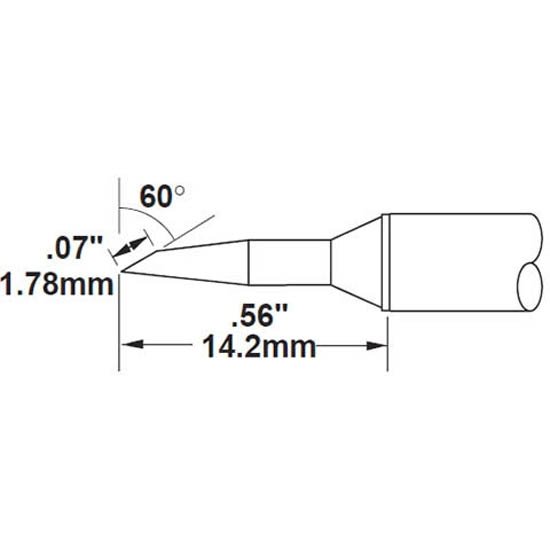 Metcal Cartridge, Bevel, 1.78mm (0.07