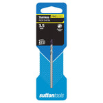 Sutton Drill D185 3.5mm Jobber Inox TiAIN Tip HSS Carded