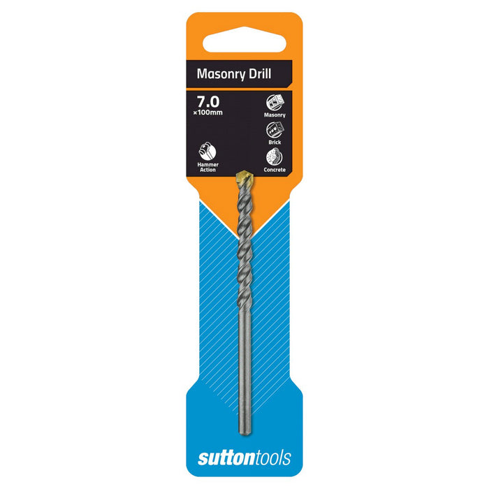 Sutton Masonry Drill D600 7.0mm X 100mm Standard Fixing - Carded
