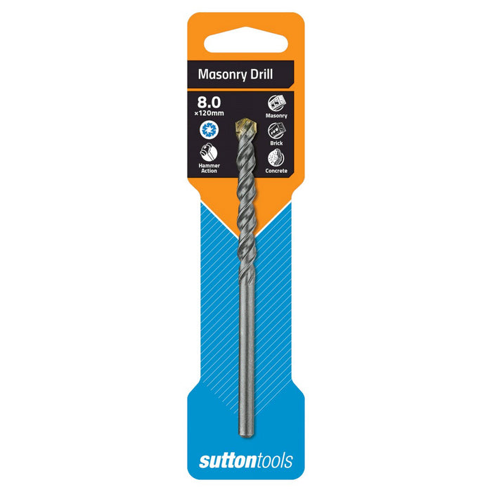 Sutton Masonry Drill D600 8.0mm x 120mm Standard Fixing - Carded