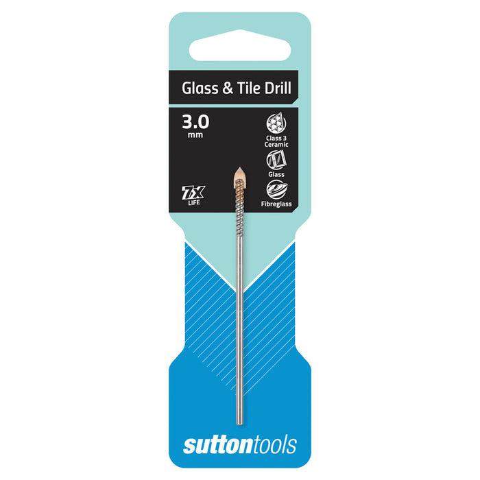 Sutton Drill D604 3.0mm Glass & Tile Bit Carded