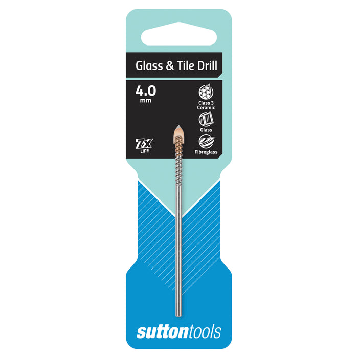 Sutton Drill D604 4.0mm Glass & Tile Bit Carded