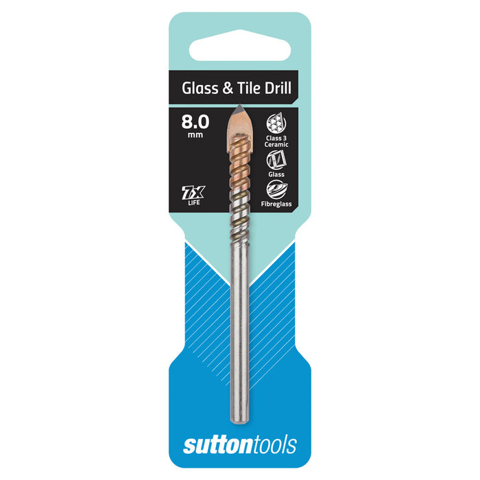 Sutton Drill D604 8.0mm Glass & Tile Bit Carded