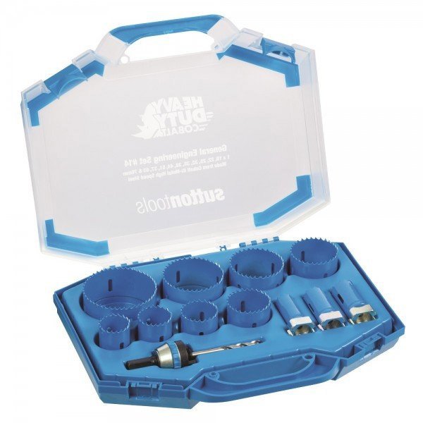 Sutton Tools H105S14 Heavy-Duty Bi-Metal Cobalt Holesaw Kit General Engineering