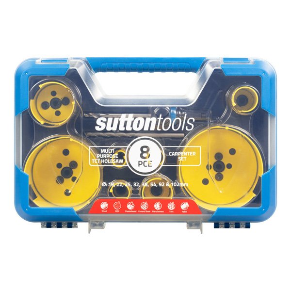 Sutton H127 Multipurpose TCT Carpenter Set, 8 Pce