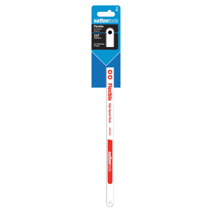 Sutton Flexible HSS Hacksaw Blade H350 300mm x 12.7 x 0.62mm 24T, 2Pk