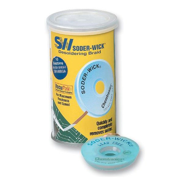 Soder-Wick No Clean Braid, 2mm-5ft, 10 Pk (SW16035)