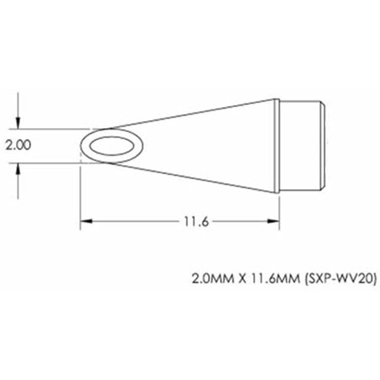 Metcal Cartridge Concave Hoof 2mm