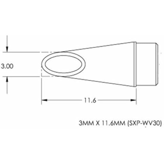 Metcal Cartridge Concave Hoof 3mm