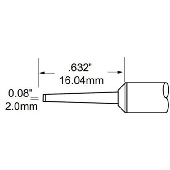 Metcal Cartridge, Knife, 2.5mm