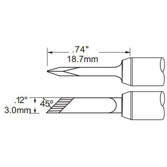 Metcal Tip Knife 3mm (0.118