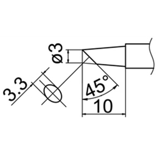 Hakko T12-BCF3Z Soldering Tip