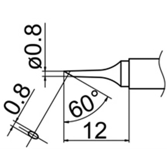 Hakko T12-C08 Soldering Tip