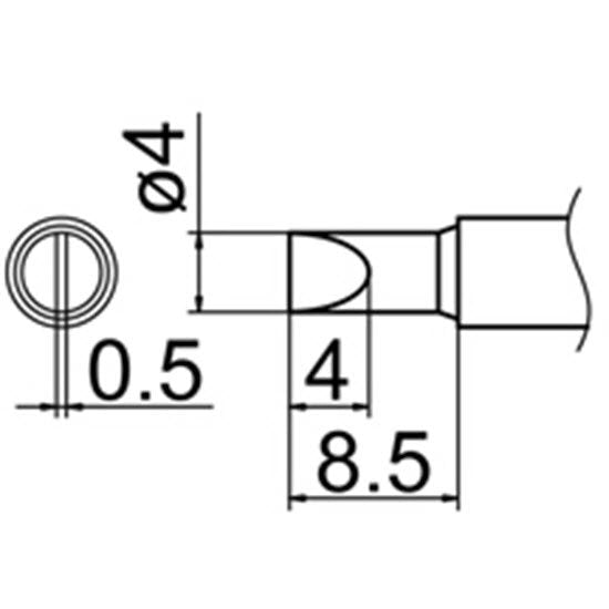 Hakko T12-D4 Soldering Tip