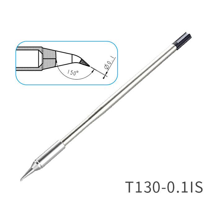 Atten T130-0.1IS 130W Integrated Heater Solder Tip 0.1mm Bent Conical for GT Series & MS-900