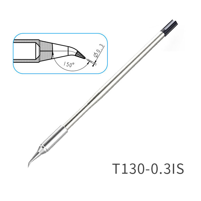 Atten T130-0.3IS 130W Integrated Heater Solder Tip 0.3mm Bent Conical for GT Series & MS-900