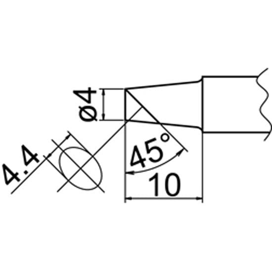 Hakko Soldering Tip Shape-4BC Tinned Surface Only for FX-8301. FX-8302