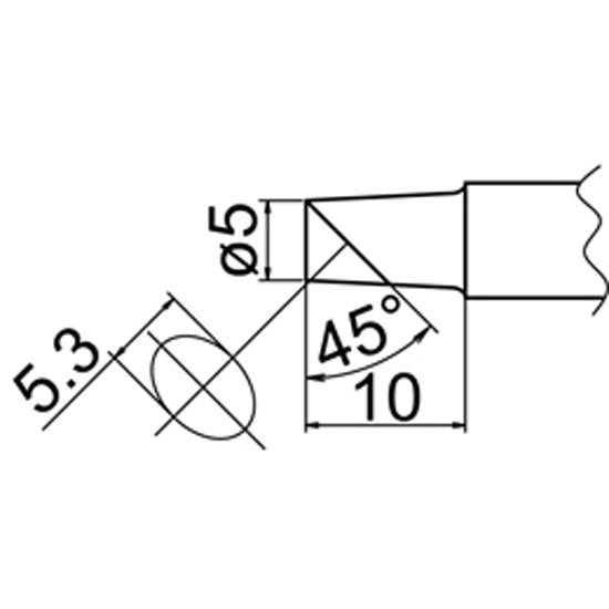 Hakko Soldering Tip Shape 5C