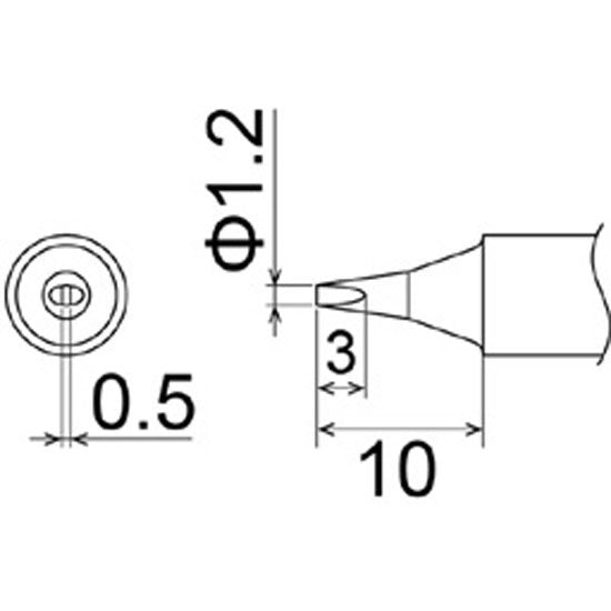 Hakko Soldering Tip Shape 1.2D