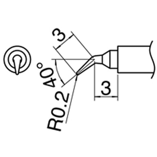 Hakko T30-J Shape-J Tip for FM-2032