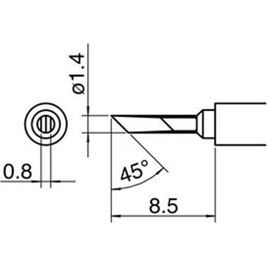 Hakko HT30-KN Shape-K Knife Tip for FM-2032