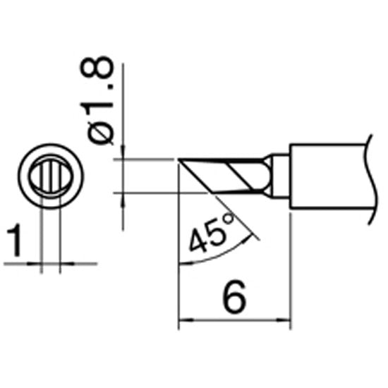 Hakko T30-KU Shape-KU Knife Tip for FM-2032