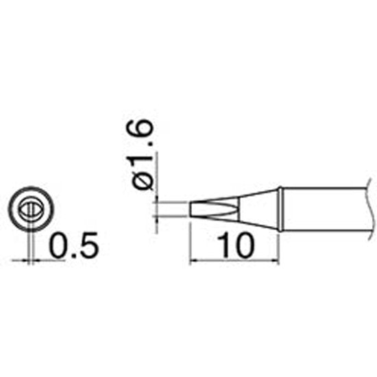 Hakko T31 soldering tip shape 1.6D