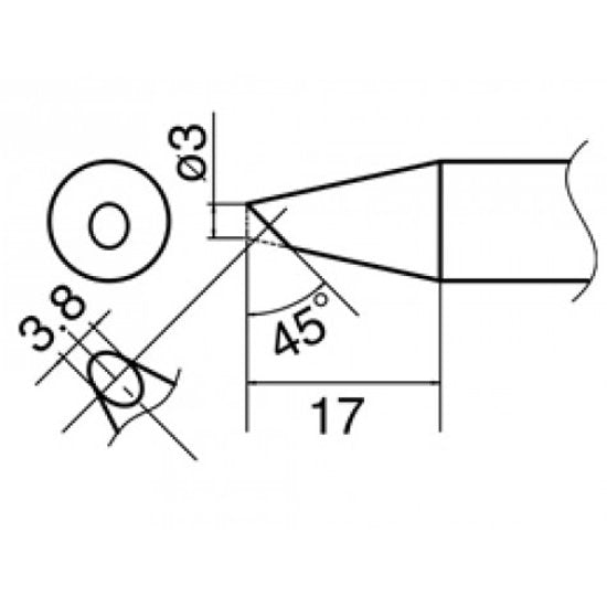 Hakko T33 Soldering tip shape 3BC for FX-8002