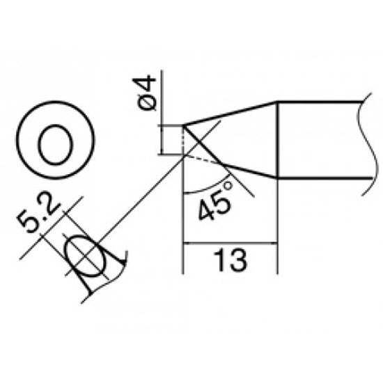 Hakko T33 Soldering tip shape 4BC for FX-8002